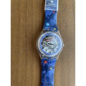 Swatch Watch Zurich Financial Services SKK103Z Swiss Skeleton Vintage Watch